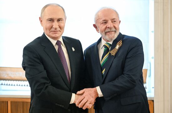 President of Russia Vladimir Putin and President of Brazil Luis Inacio Lula da Silva, who arrived in the Kremlin for a gala concert held for heads of foreign delegations invited to the celebrations of the 80th anniversary of Victory in the Great Patriotic War. Location: Russia, Moscow. Author: Sergey Bobylev/Sputnik. Heads of foreign delegations arrive in Kremlin for gala concert