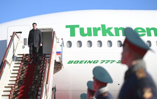 Arrival of President of Turkmenistan Serdar Berdimuhamedov in Moscow