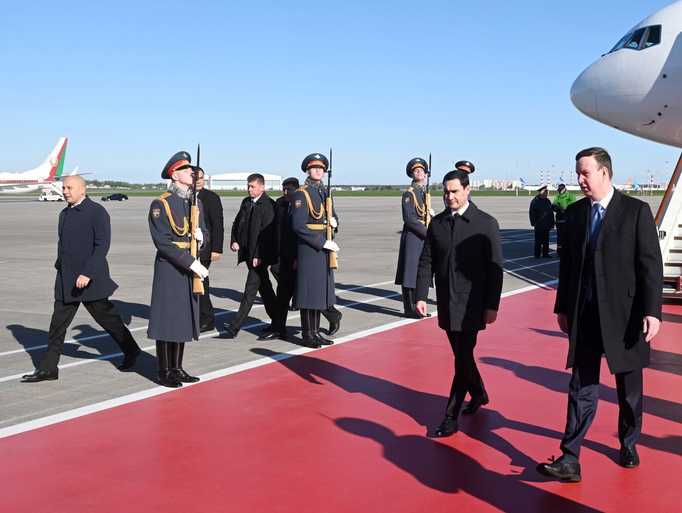 Arrival of President of Turkmenistan Serdar Berdimuhamedov in Moscow