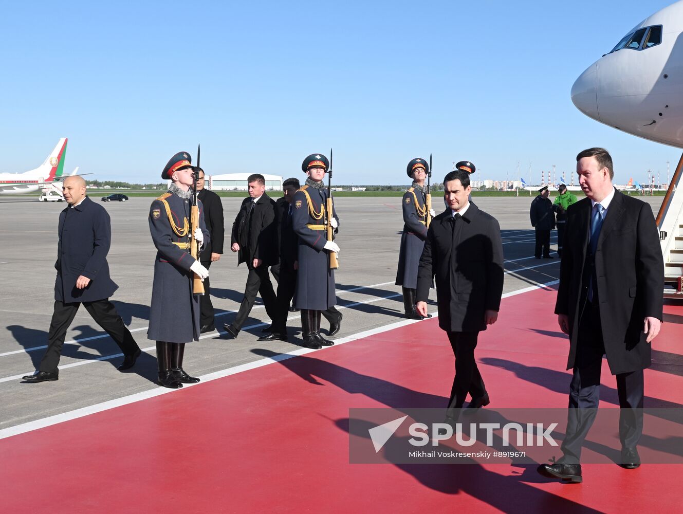 Arrival of President of Turkmenistan Serdar Berdimuhamedov in Moscow