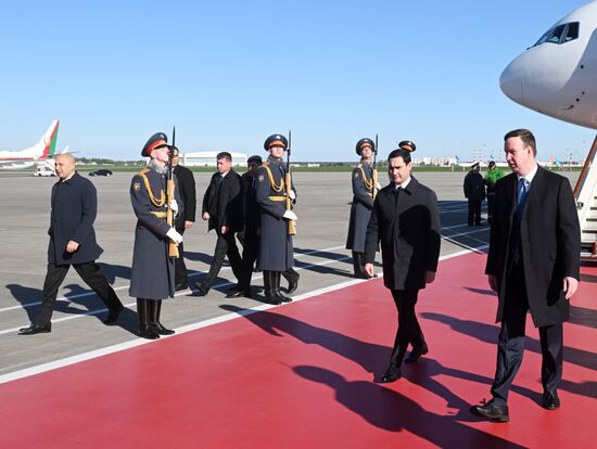 Arrival of President of Turkmenistan Serdar Berdimuhamedov in Moscow