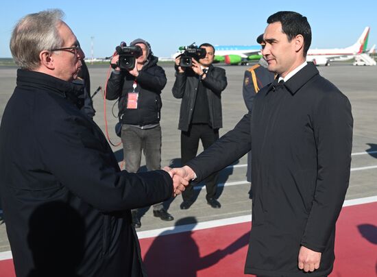 Arrival of President of Turkmenistan Serdar Berdimuhamedov in Moscow