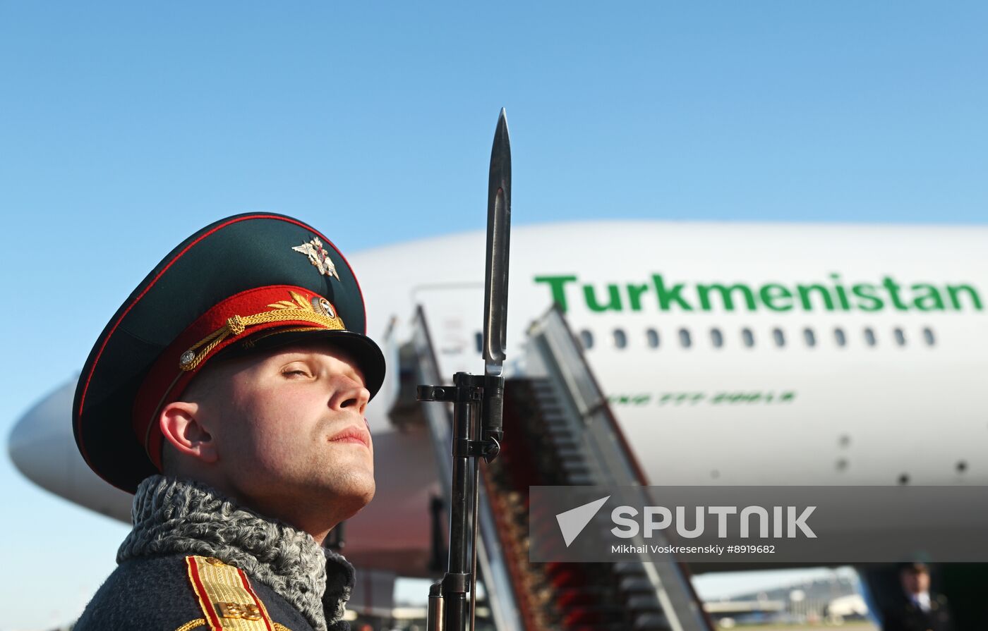 Arrival of President of Turkmenistan Serdar Berdimuhamedov in Moscow