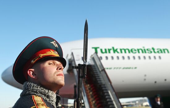 Arrival of President of Turkmenistan Serdar Berdimuhamedov in Moscow