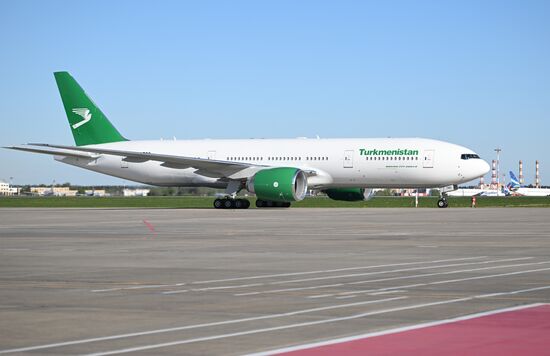 Arrival of President of Turkmenistan Serdar Berdimuhamedov in Moscow