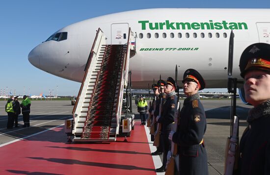 Arrival of President of Turkmenistan Serdar Berdimuhamedov in Moscow