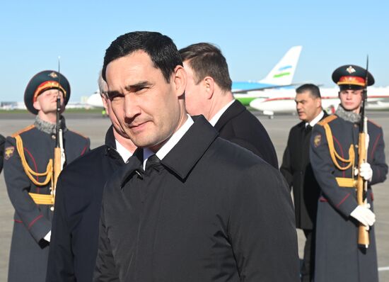 Arrival of President of Turkmenistan Serdar Berdimuhamedov in Moscow