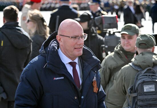 Public figures at military parade marking 80th anniversary of Victory