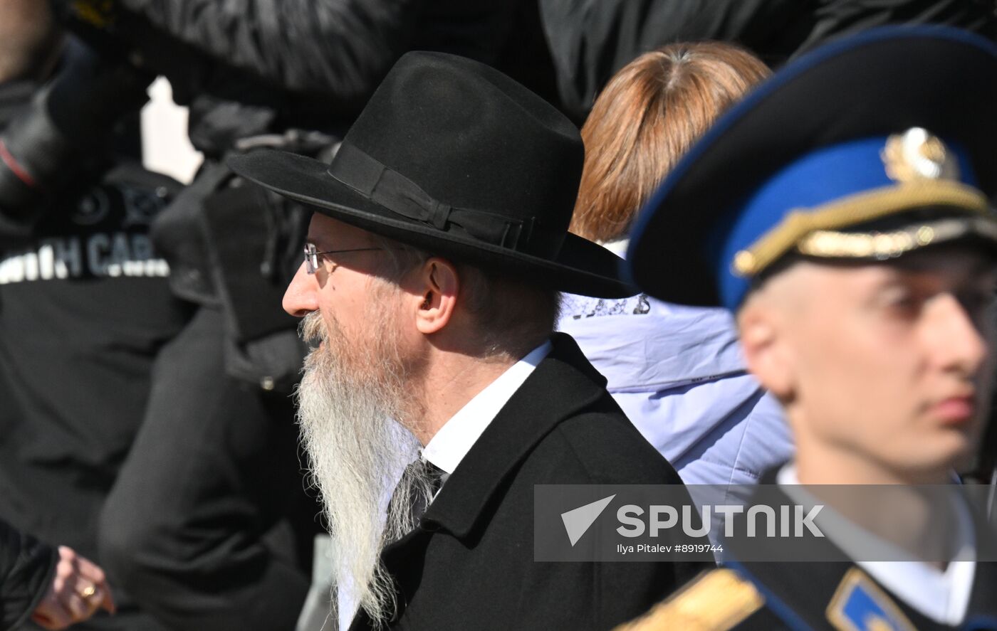 Public figures at military parade marking 80th anniversary of Victory