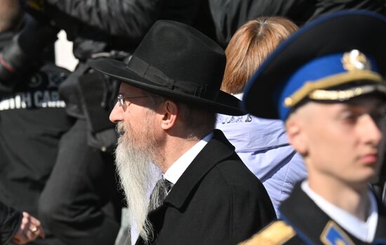Public figures at military parade marking 80th anniversary of Victory