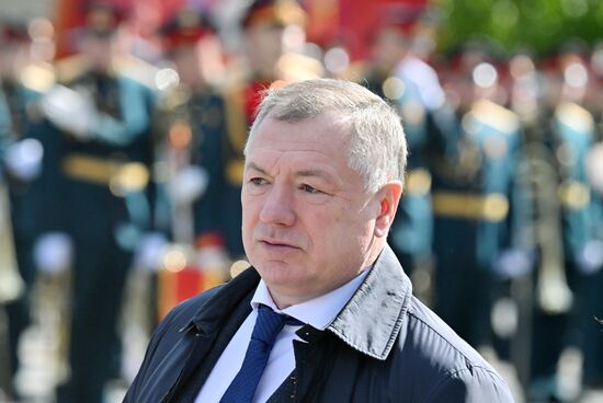 Public figures at military parade marking 80th anniversary of Victory