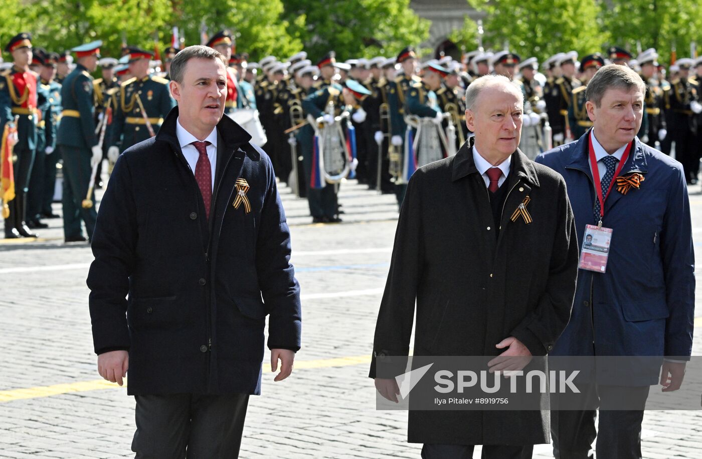 Public figures at military parade marking 80th anniversary of Victory