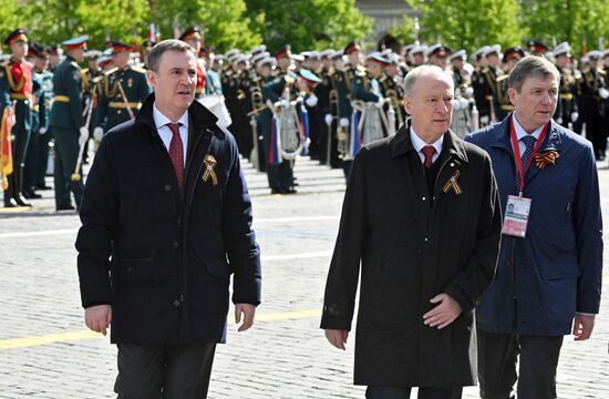 Public figures at military parade marking 80th anniversary of Victory