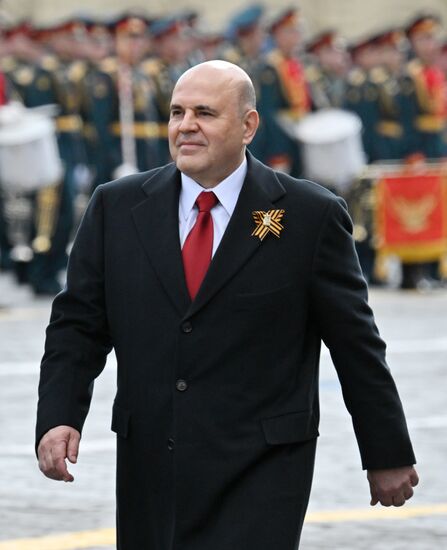 Public figures at military parade marking 80th anniversary of Victory
