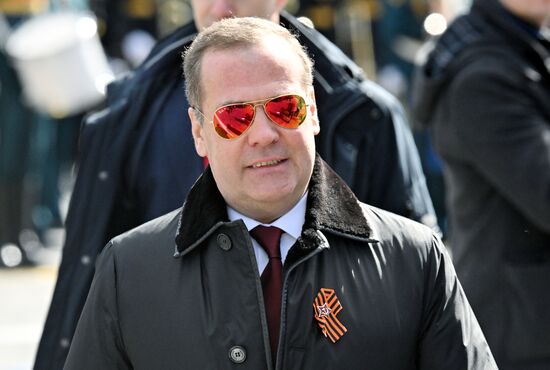 Public figures at military parade marking 80th anniversary of Victory