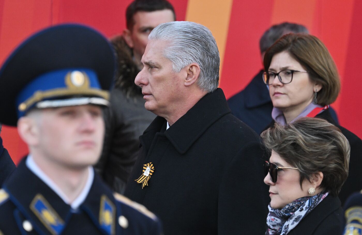 President of Russia Vladimir Putin and foreign leaders at military parade marking 80th anniversary of Victory