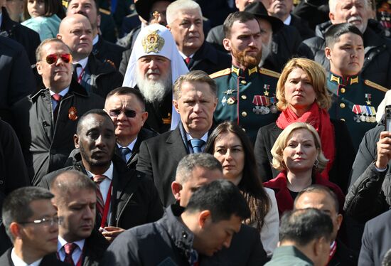 Public figures at military parade marking 80th anniversary of Victory