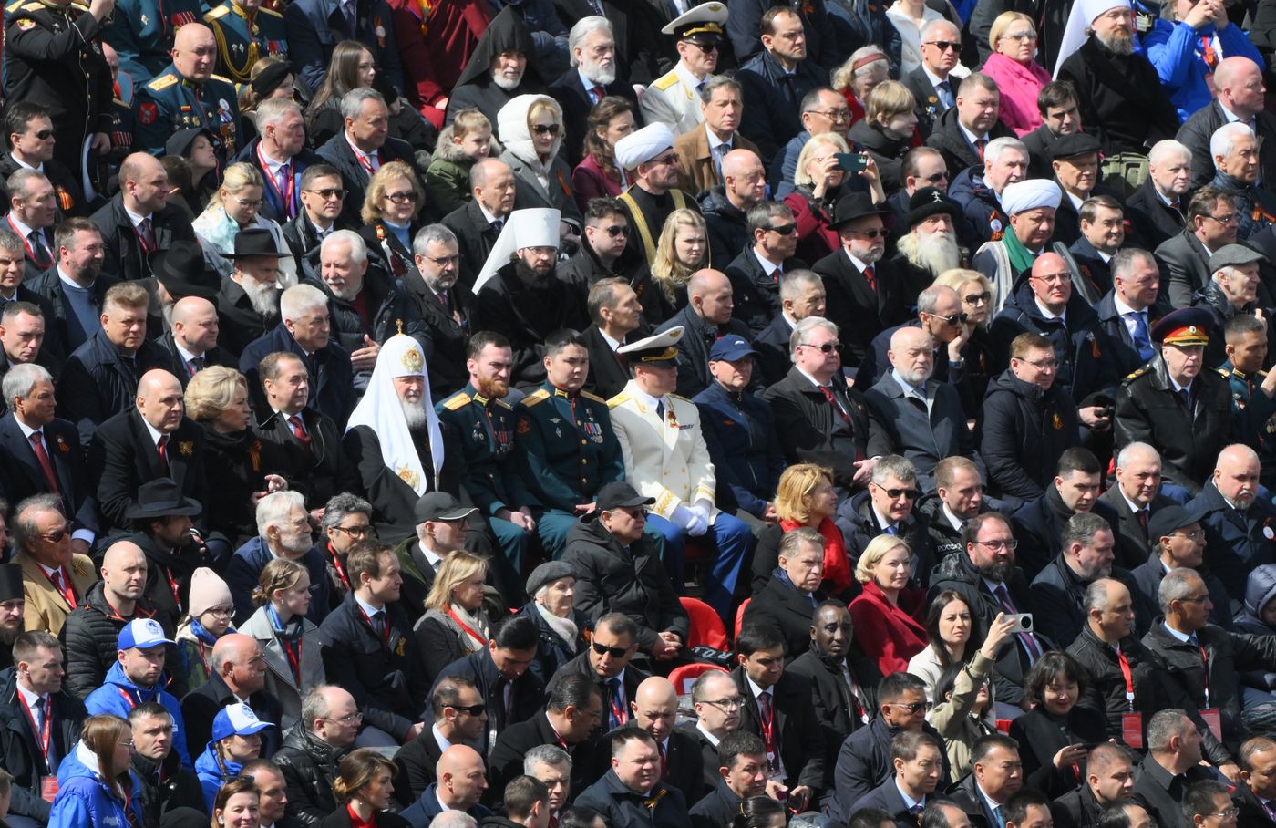Public figures at military parade marking 80th anniversary of Victory