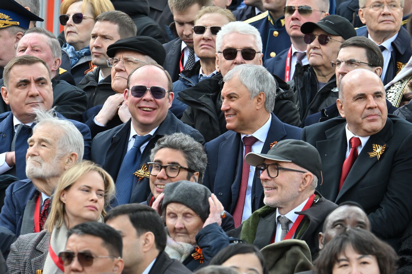 Public figures at military parade marking 80th anniversary of Victory