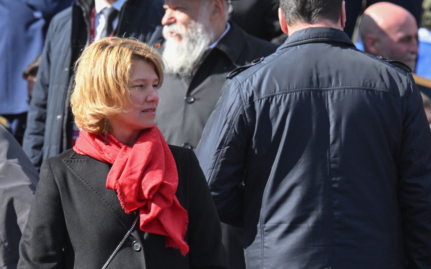 Public figures at military parade marking 80th anniversary of Victory