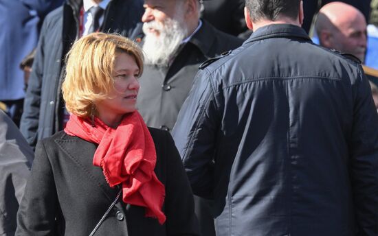 Public figures at military parade marking 80th anniversary of Victory