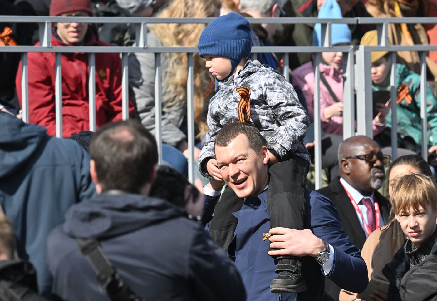 Public figures at military parade marking 80th anniversary of Victory