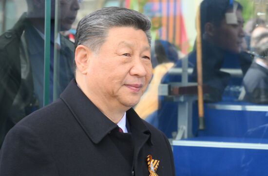 President of China Xi Jinping after the military parade marking the 80th anniversary of Victory on Red Square in Moscow. Russia marks the 80th anniversary of Victory in the Great Patriotic War of 1941-1945. Location: Russia, Moscow. Author: Ilya Pitalev/Sputnik. President of Russia Vladimir Putin and foreign leaders at military parade marking 80th anniversary of Victory