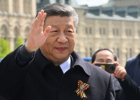 President of China Xi Jinping after the military parade marking the 80th anniversary of Victory on Red Square in Moscow. Russia marks the 80th anniversary of Victory in the Great Patriotic War of 1941-1945. Location: Russia, Moscow. Author: Ilya Pitalev/Sputnik. President of Russia Vladimir Putin and foreign leaders at military parade marking 80th anniversary of Victory