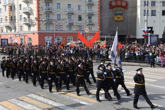 Military parade marking 80th anniversary of Victory in Great Patriotic War in Hero City Murmansk