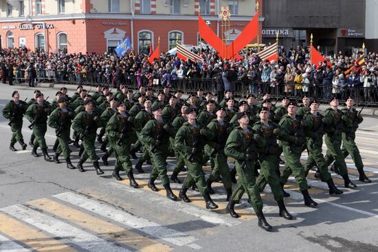 Military parade marking 80th anniversary of Victory in Great Patriotic War in Hero City Murmansk