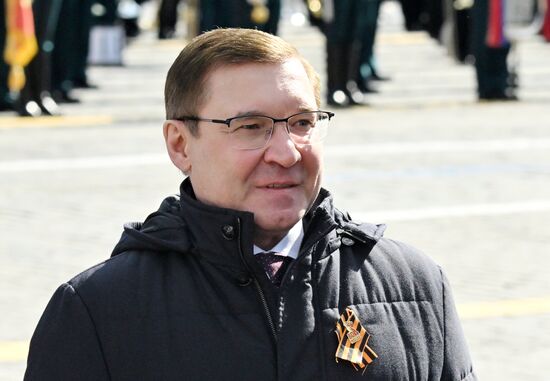 Public figures at military parade marking 80th anniversary of Victory