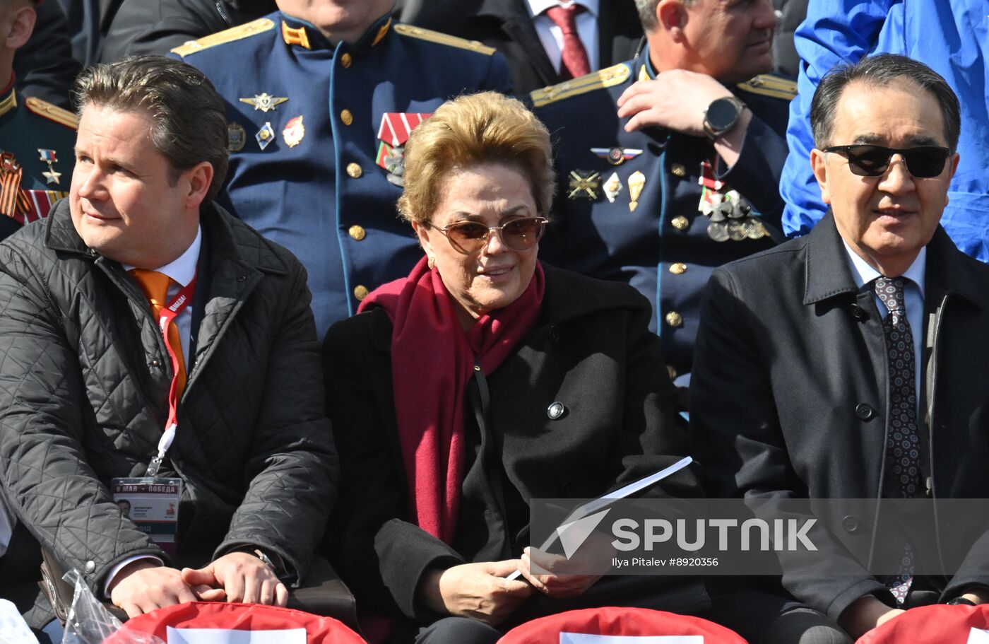 President of Russia Vladimir Putin and foreign leaders at military parade marking 80th anniversary of Victory