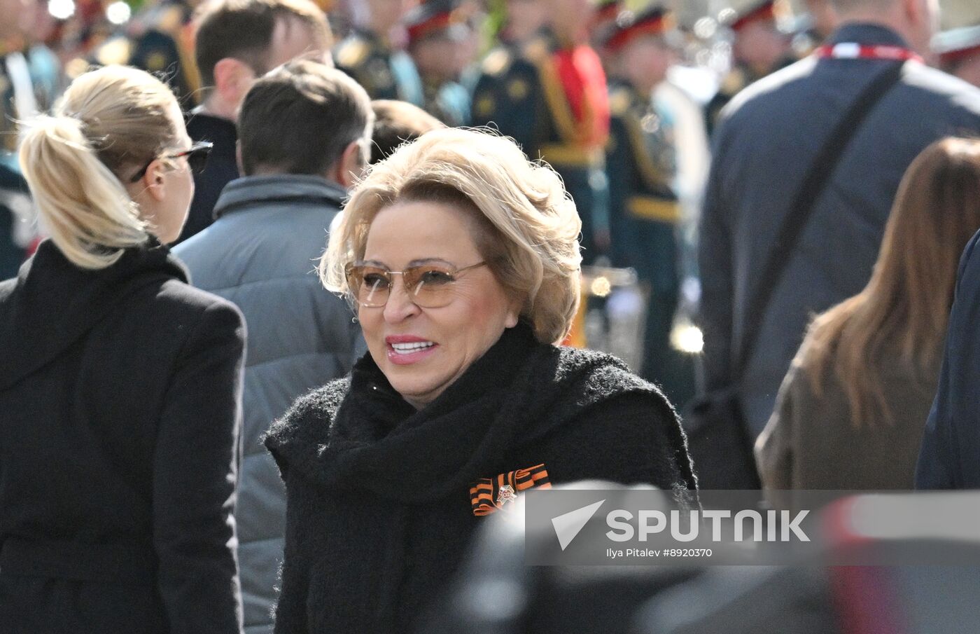Public figures at military parade marking 80th anniversary of Victory