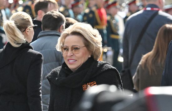 Public figures at military parade marking 80th anniversary of Victory