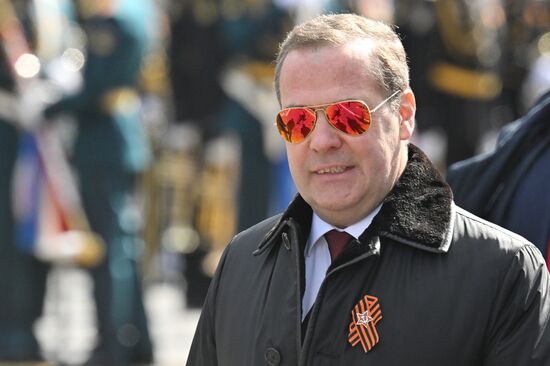 Public figures at military parade marking 80th anniversary of Victory