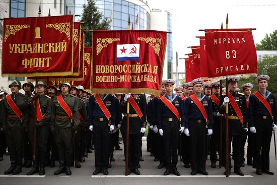 Military parade marking 80th anniversary of Victory in Great Patriotic War in Hero City Novorossiysk