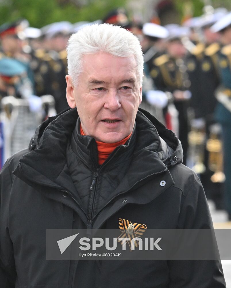 Public figures at military parade marking 80th anniversary of Victory