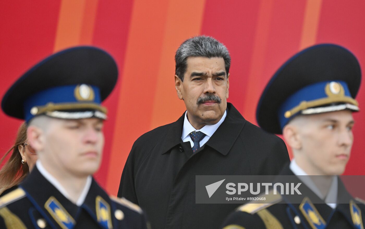 President of Russia Vladimir Putin and foreign leaders at military parade marking 80th anniversary of Victory
