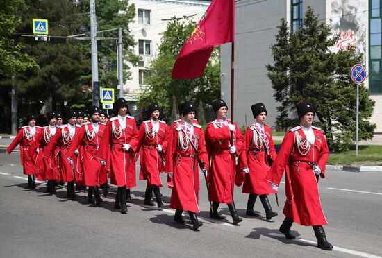 Military parade marking 80th anniversary of Victory in Great Patriotic War in Hero City Novorossiysk