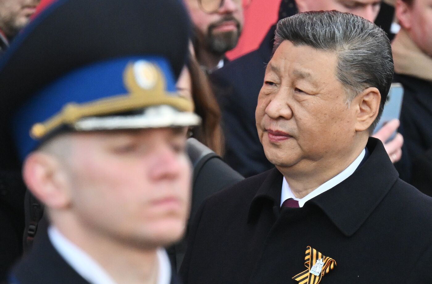 President of Russia Vladimir Putin and foreign leaders at military parade marking 80th anniversary of Victory