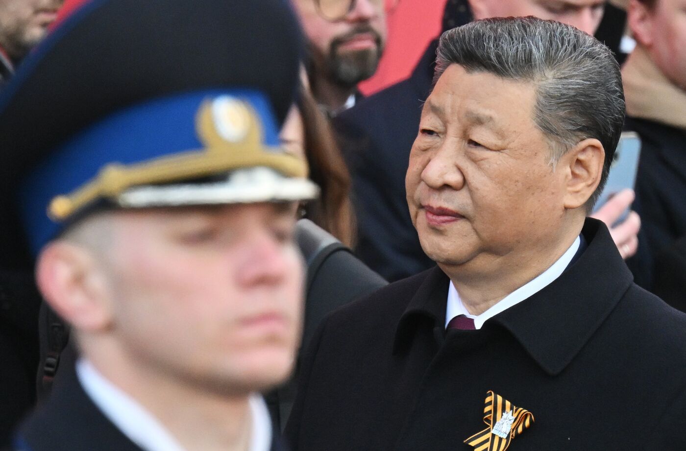 President of Russia Vladimir Putin and foreign leaders at military parade marking 80th anniversary of Victory