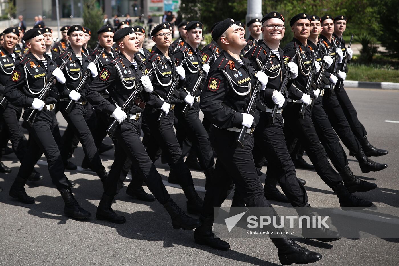 Military parade marking 80th anniversary of Victory in Great Patriotic War in Hero City Novorossiysk