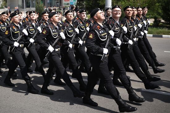 Military parade marking 80th anniversary of Victory in Great Patriotic War in Hero City Novorossiysk