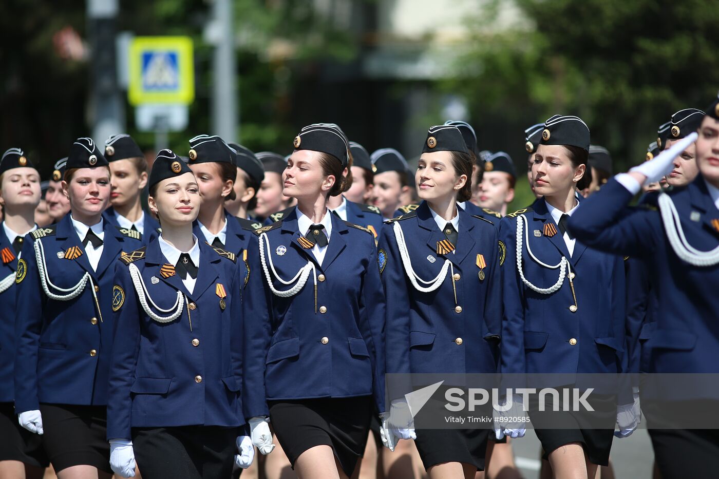 Military parade marking 80th anniversary of Victory in Great Patriotic War in Hero City Novorossiysk