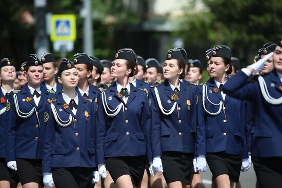 Military parade marking 80th anniversary of Victory in Great Patriotic War in Hero City Novorossiysk