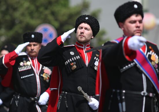 Military parade marking 80th anniversary of Victory in Great Patriotic War in Hero City Novorossiysk