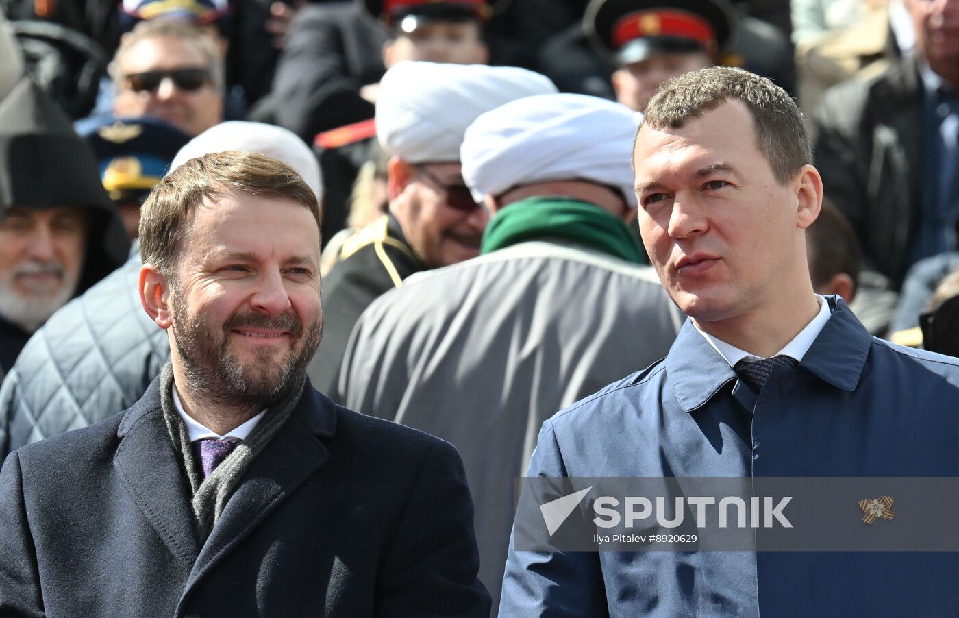 Public figures at military parade marking 80th anniversary of Victory