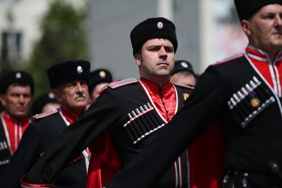 Military parade marking 80th anniversary of Victory in Great Patriotic War in Hero City Novorossiysk