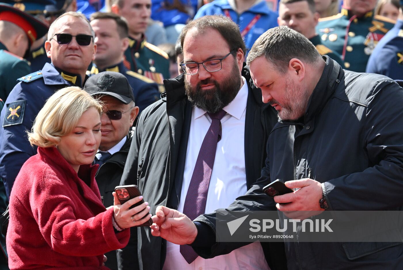 Public figures at military parade marking 80th anniversary of Victory