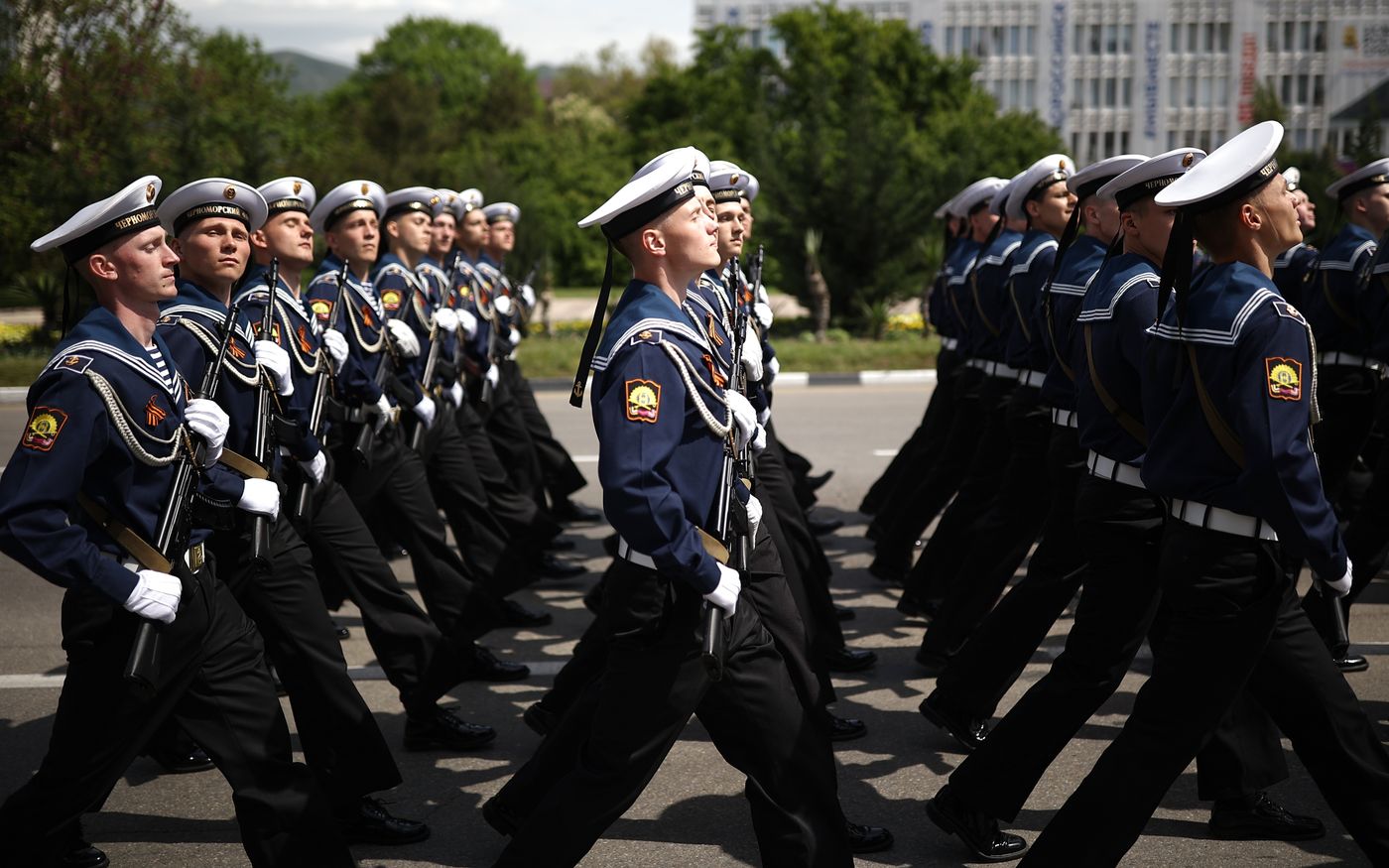Military parade marking 80th anniversary of Victory in Great Patriotic War in Hero City Novorossiysk